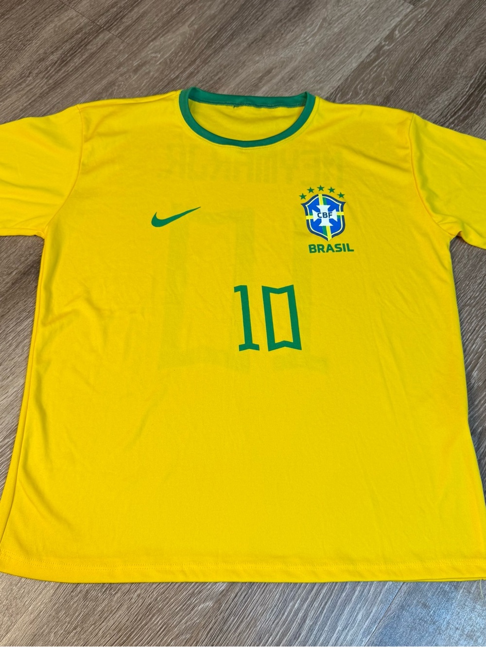 Nike Brasil Yellow #10 Soccer Jersey
